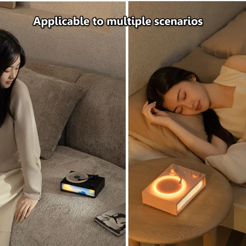 Belro Aromatherapy Bluetooth speaker with integrated night light, eco-friendly design, and sleek modern look for relaxation.