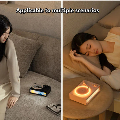 Belro Aromatherapy Bluetooth speaker with integrated night light, eco-friendly design, and sleek modern look for relaxation.