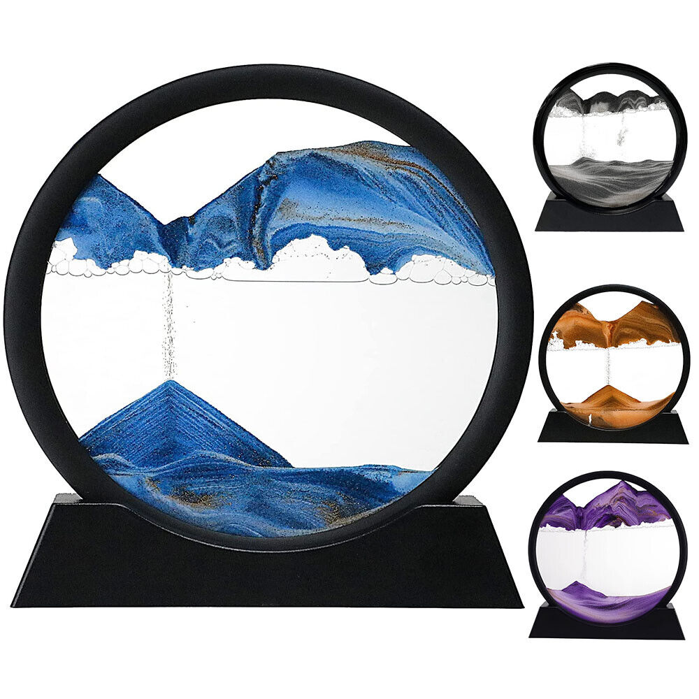Belro Moving Sandscape decor with flowing sand and colorful patterns, ideal for modern home and garden interior decoration.