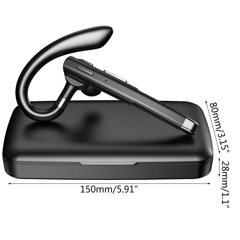 NordisHome Trucker Dual Mic Wireless Bluetooth 5.1 headset with noise-cancelling earpiece and comfortable design for superior sound.