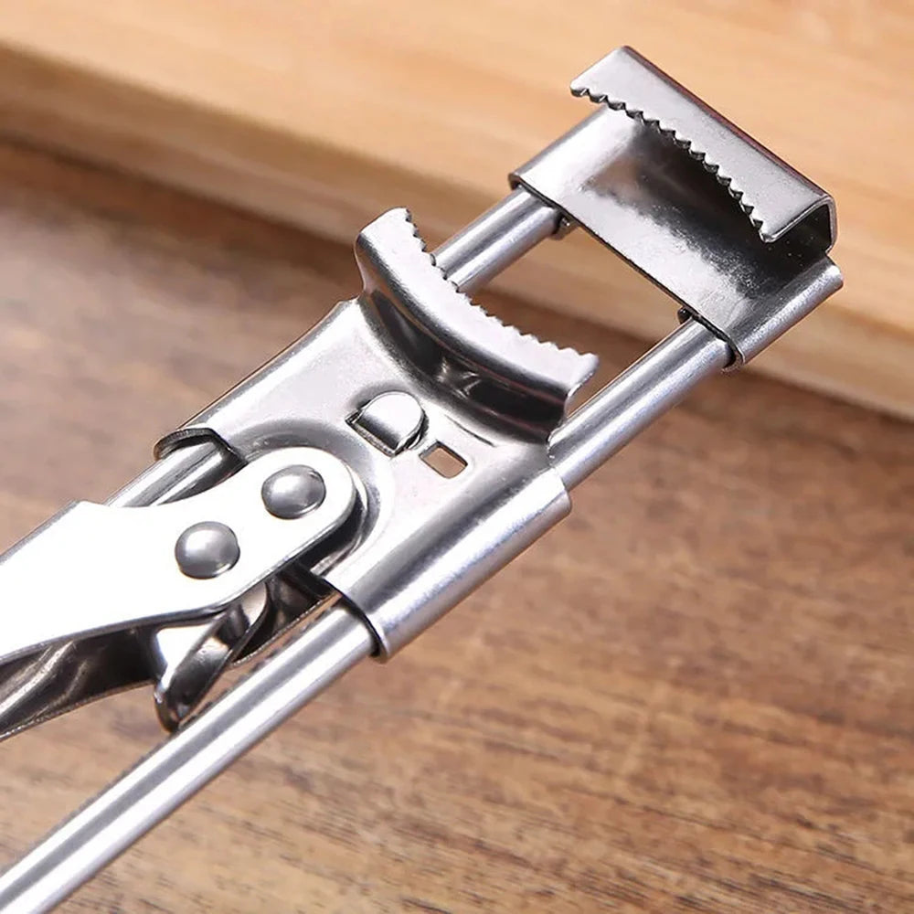 Belro adjustable stainless steel jar opener with multi-function grip for easy opening of jars in kitchen and dining.