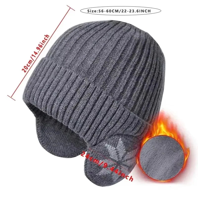 Belro unisex winter knit beanie with ear protection, warm accessory hat for cold weather, soft and comfortable for winter wear.