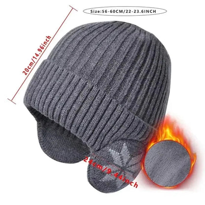 Belro unisex winter knit beanie with ear protection, warm accessory hat for cold weather, soft and comfortable for winter wear.