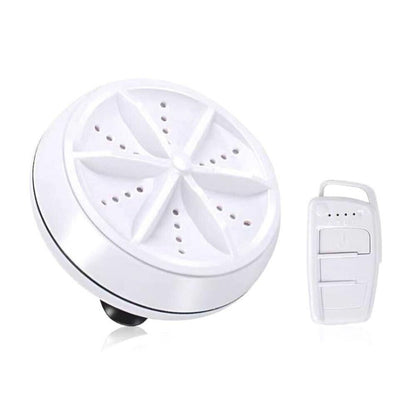 Belro Mini Ultrasonic Washing Machine for home and outdoor use, compact device with control panel and washing drum.