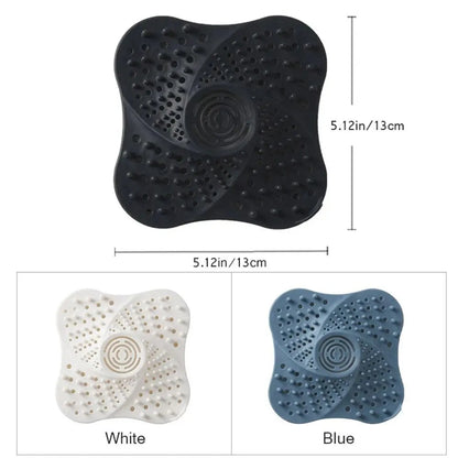 Belro anti-blocking spiral shower drain hair catcher with a black plastic design, suitable for kitchen or bathroom use.