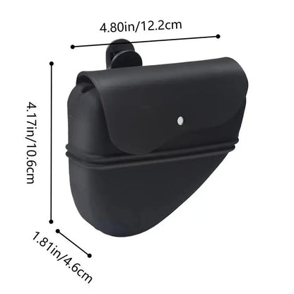 Belro silicone dog treat pouch with waist clip, portable training bag for dog treats, in a compact, durable design.