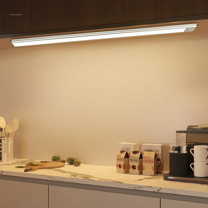 Belro motion sensor closet cabinet light installed inside a cabinet, providing automatic LED lighting for home storage spaces.