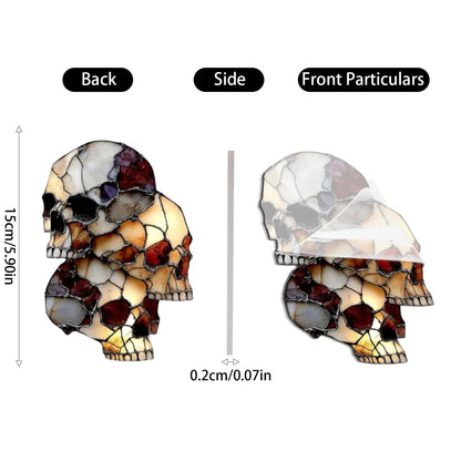 Belro hanging skeleton head Halloween skull decoration for home and garden, featuring a spooky, detailed skeletal design.