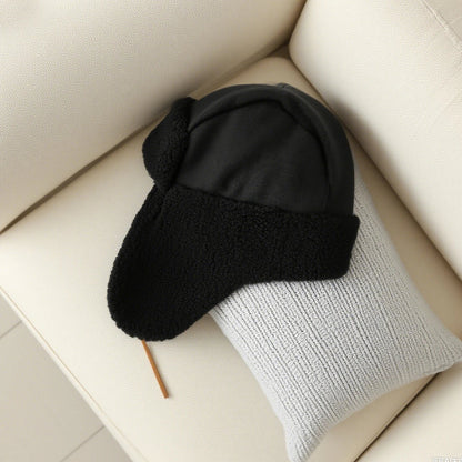 Belro fleece trapper hat with ear flaps, cozy winter bomber hat for cold weather, soft fleece material and warm design.
