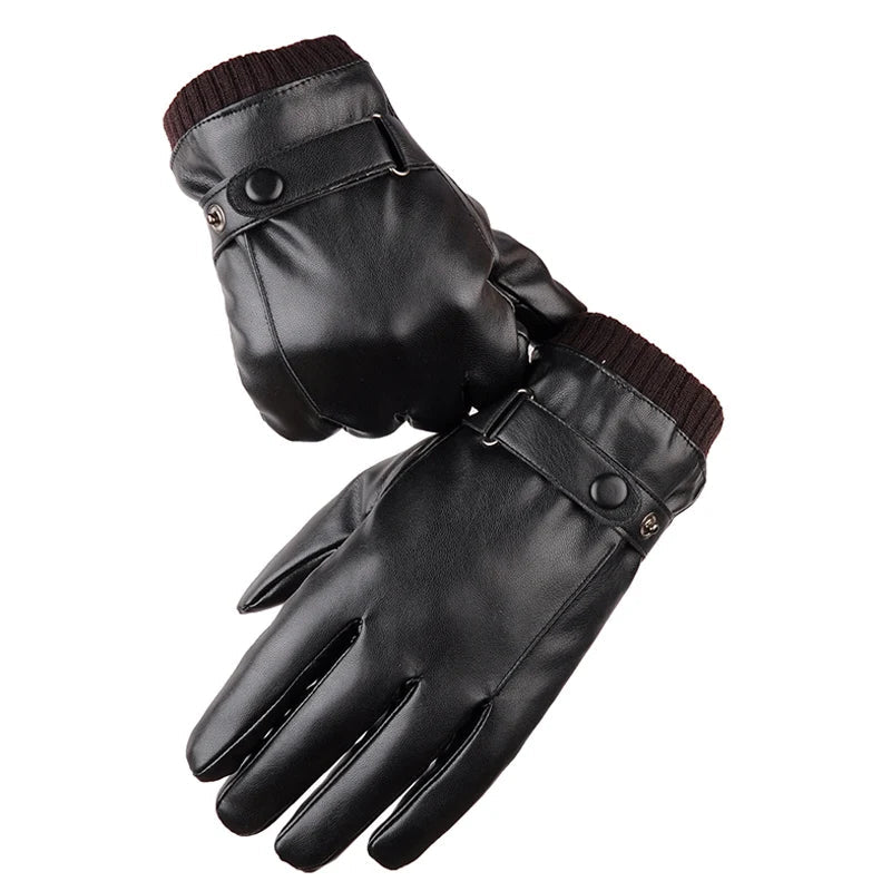 Belro men's leather gloves with touch screen fingertips, winter accessories, stylish and warm for cold weather.