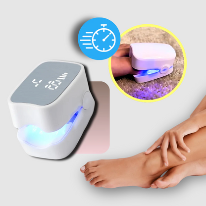 Belro painless nail fungus laser device used for health and beauty treatment on toenails and fingernails.