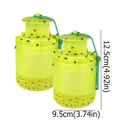 Belro heavy-duty reusable outdoor fly trap in green with trap openings, designed for pest control in home and garden settings.