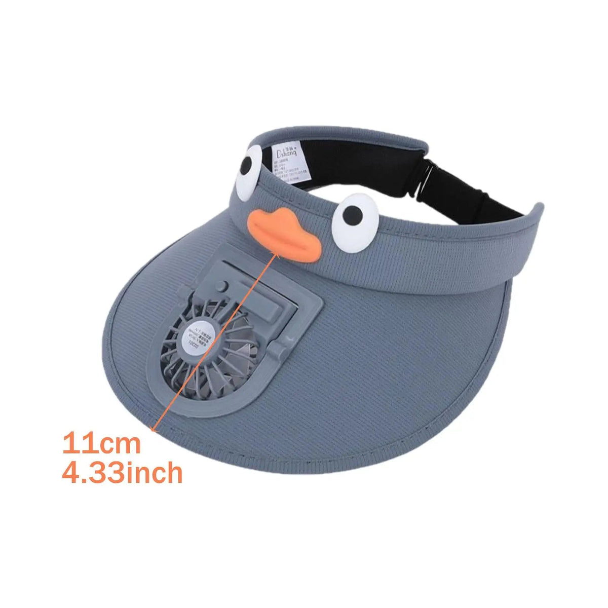 Kids sun visor hat with cooling fan from Belro, lightweight sun hat with adjustable strap and built-in cooling fan for hot days.