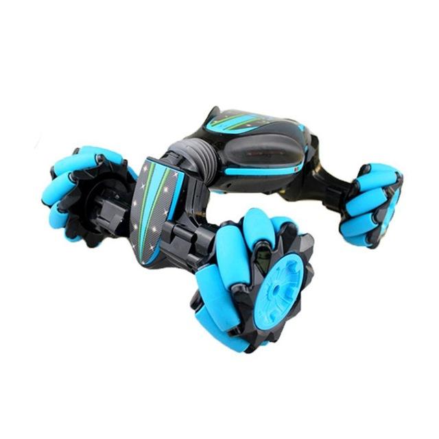 Belro gesture-controlled stunt car performing 360-degree spin, toy car with remote control and vibrant design for kids and fun.