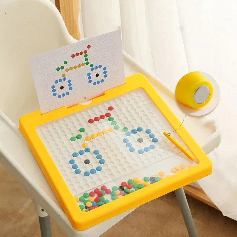 Belro large magnetic drawing pad for kids with Montessori magnetic dots board, electronic drawing tablet for children.
