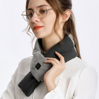 Belro electric heating scarf neck warmer in black, designed for pain relief and added warmth during cold weather.