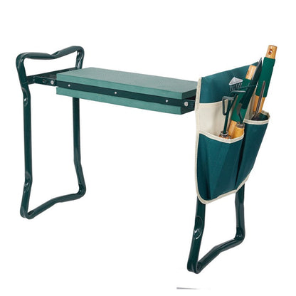 Green Belro ergonomic garden kneeler and seat with padded cushion for comfortable outdoor gardening and kneeling support.