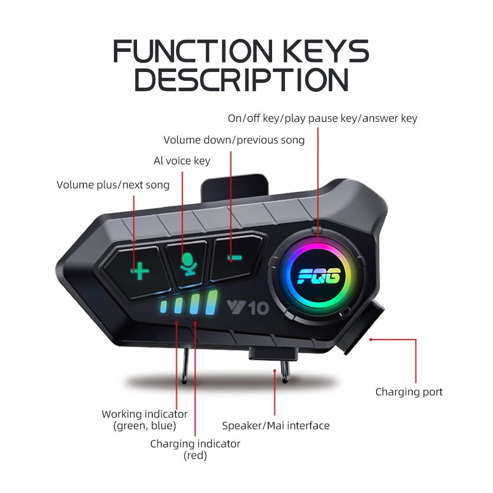 Belro Bluetooth device for motorcycle helmets, compact automotive accessory designed for hands-free communication while riding.