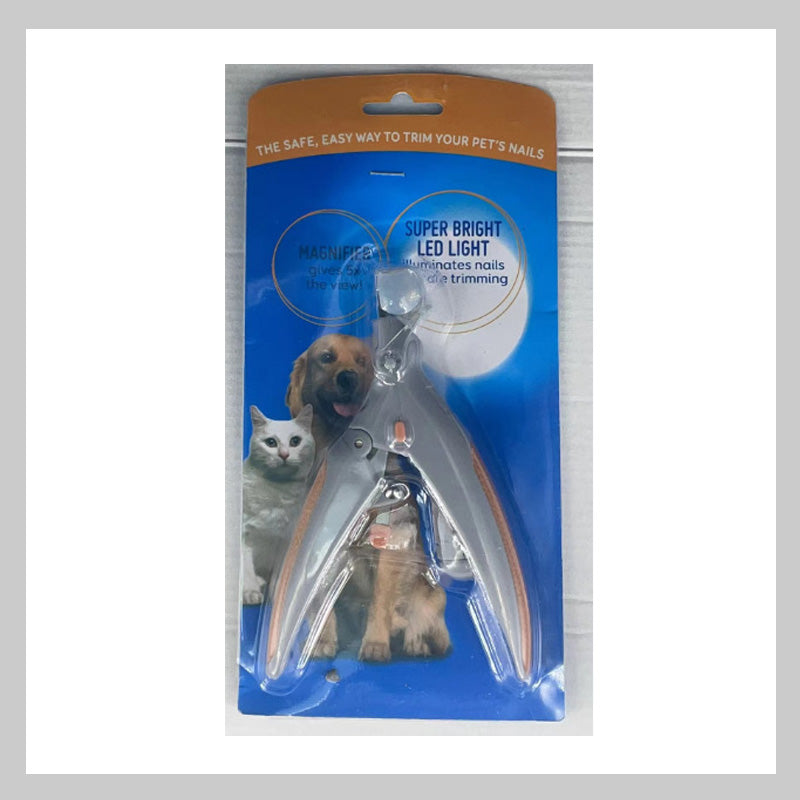 Mivoza pet nail clipper with LED light and replaceable stainless steel blade for safe, precise grooming of dogs and cats.
