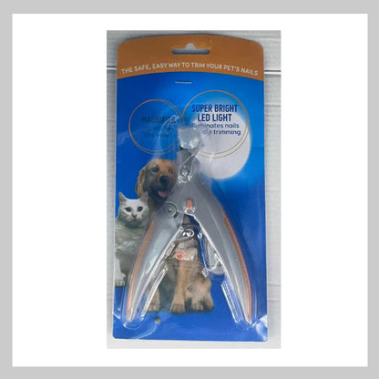 Mivoza pet nail clipper with LED light and replaceable stainless steel blade for safe, precise grooming of dogs and cats.