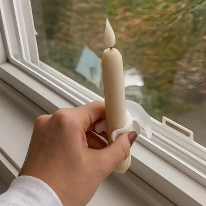 Set of six Mivoza LED window candles with dusk sensor, warm white flame, flameless safety, ideal for cozy home decor.