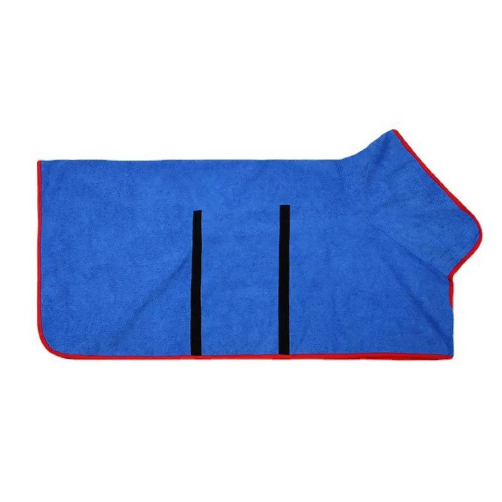 Belro dog bath robe in soft fabric, cozy sleepwear for pets, with a wrap-around design and adjustable closure.