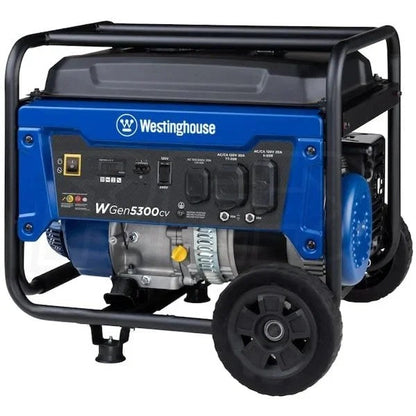 Westinghouse WGen5300cv portable generator with CO sensor, 5300 watts, outdoor power equipment, Casavibeo product image