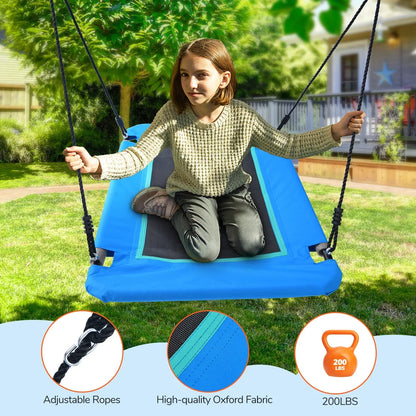 Casavibeo Klo Kick metal swing set with three swings, 7.3 feet tall, heavy-duty steel frame for backyard outdoor play.