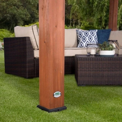 Casavibeo backyard cedar pergola 10x12 feet with sturdy posts and slatted roof, ideal for outdoor shade and garden decor.