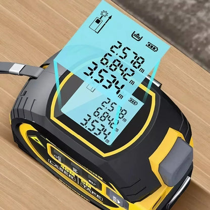 Belro 3-in-1 laser tape measure with infrared, measuring 40/60 meters, compact tools and hardware measuring device.