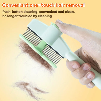 Belro flea comb for dogs and cats, pet grooming tool with fine teeth for removing fleas and debris from pet fur.