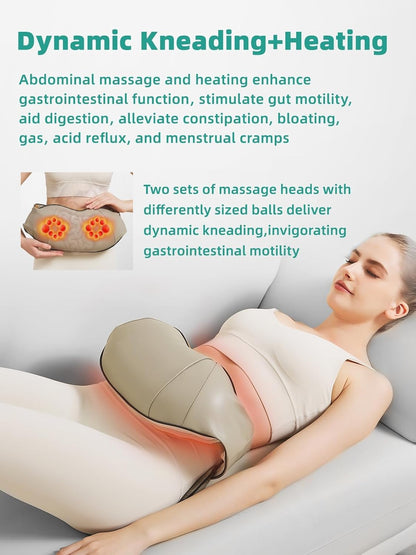 Belro stomach massager for constipation, electronic personal care appliance with ergonomic design for abdominal relief.