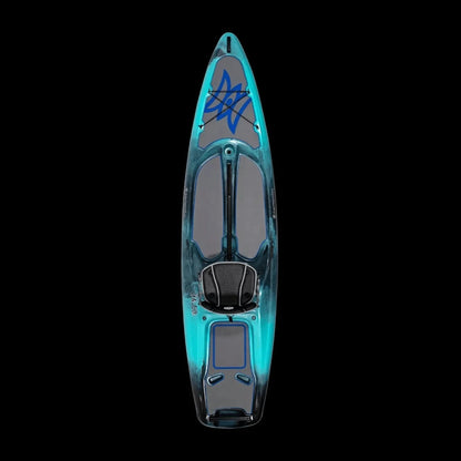 Casavibeo Perception Hi Life 11 kayak on water, showing the yellow kayak's sleek design and seating area in natural outdoor setting.