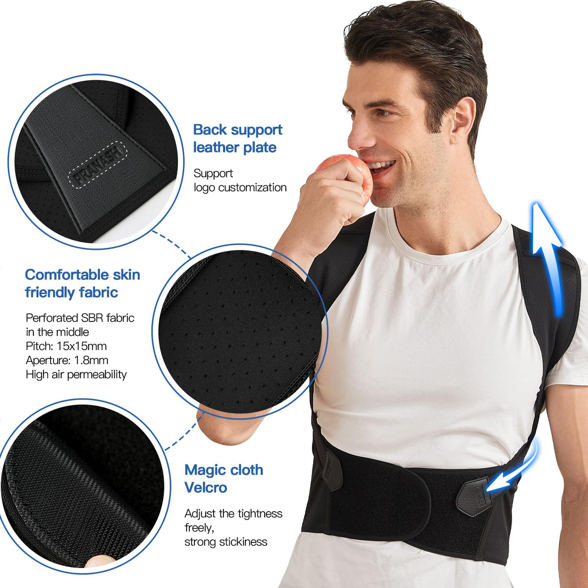 Belro back posture corrector suspenders with adjustable straps and padded support for improved spinal alignment and posture correction.