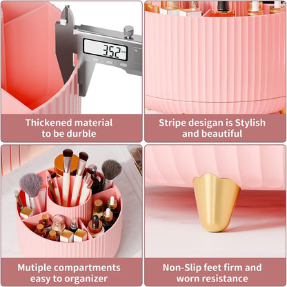 Belro cosmetic organizer bag with multiple compartments for travel and storage of beauty products