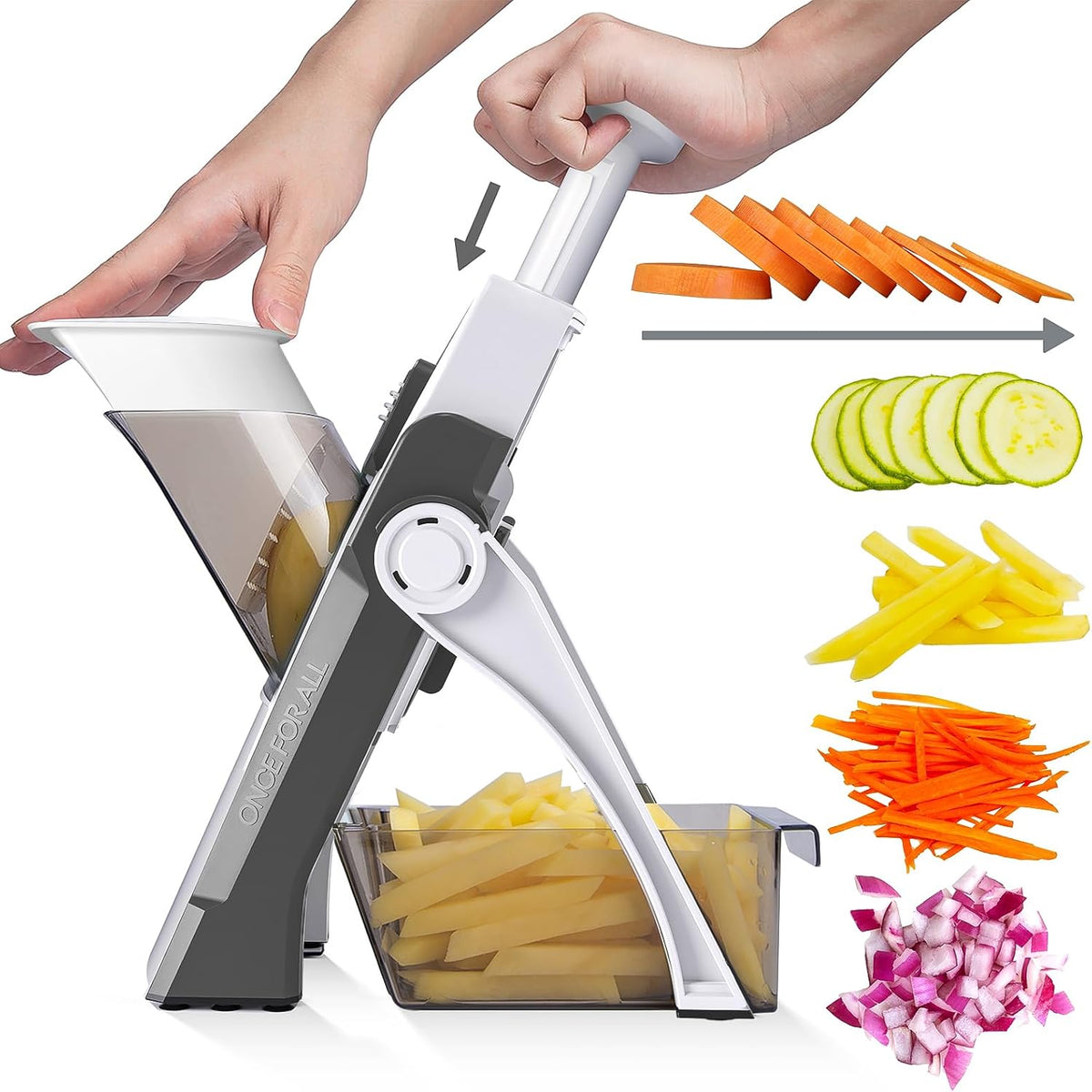 Belro Mandoline Slicer for precise vegetable and fruit slicing in kitchen appliances, compact and easy to use.