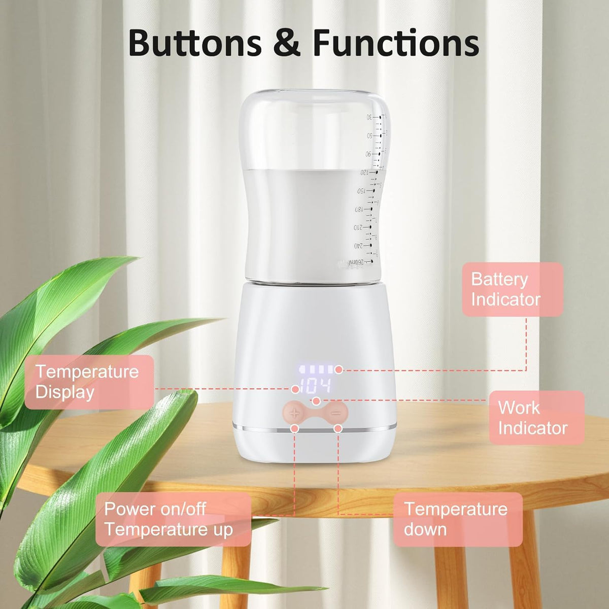 Belro baby portable bottle warmer with digital control, compact design, ideal for on-the-go feeding of baby bottles.
