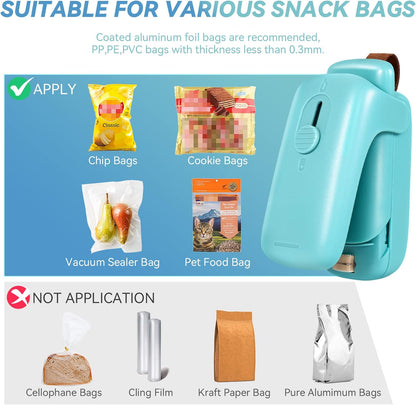 Belro handheld mini bag sealer for sealing plastic bags and luggage, compact and easy to use.