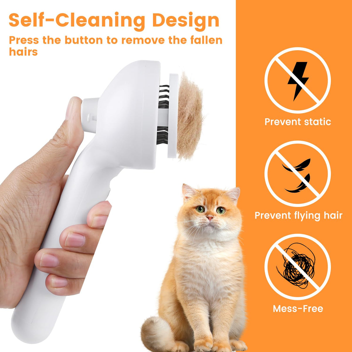 Belro Cat and Dog Steam Brush for grooming, showcasing a pet grooming tool with steam feature for effective fur cleaning.