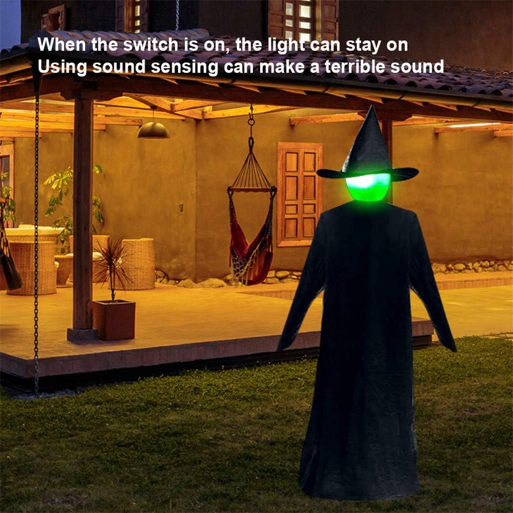 Belro lighted Halloween witch stake decoration for outdoor yard display featuring a spooky witch figure with glowing lights.