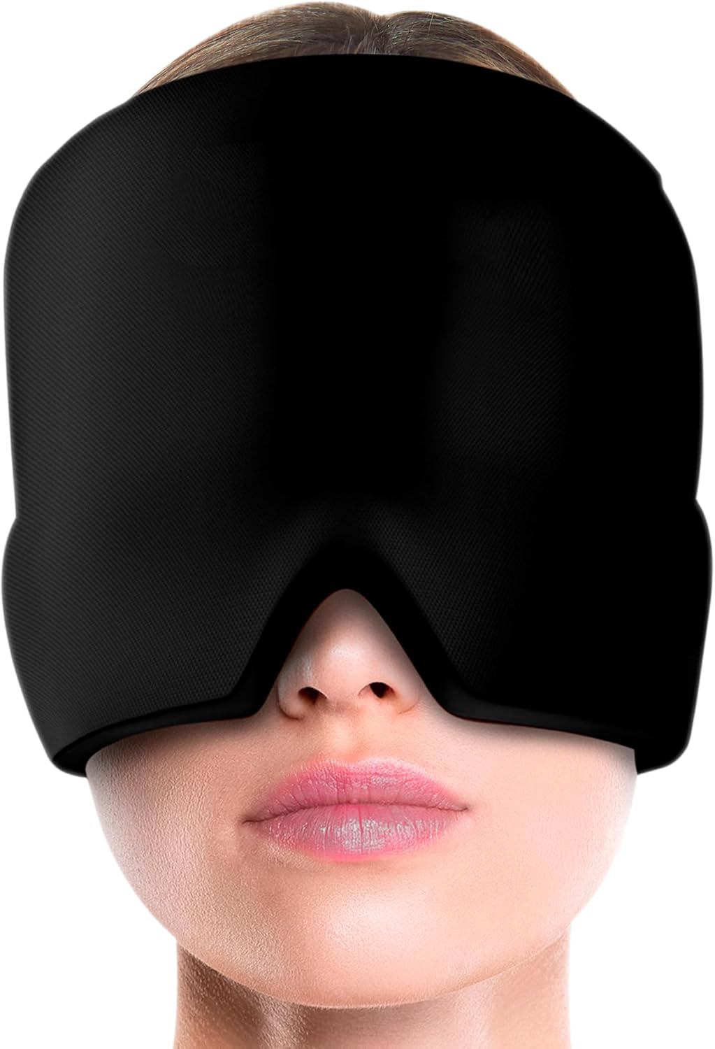 Belro migraine relief cap, soft fabric health accessory designed to soothe headache pain, shown on a neutral background.