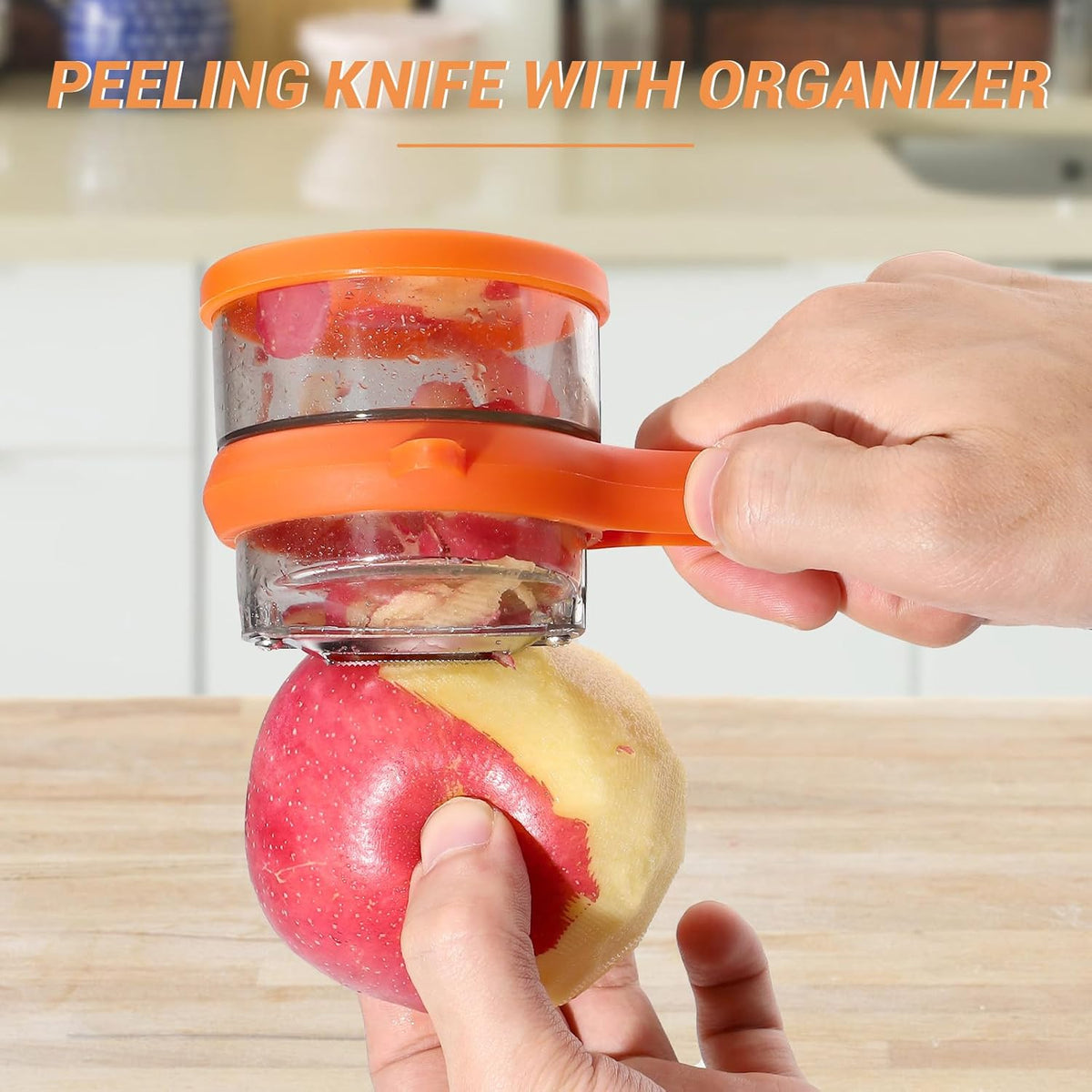 Belro Apple Skin Vegetable Peeler in black with stainless steel blade, compact kitchen gadget for peeling fruits and vegetables
