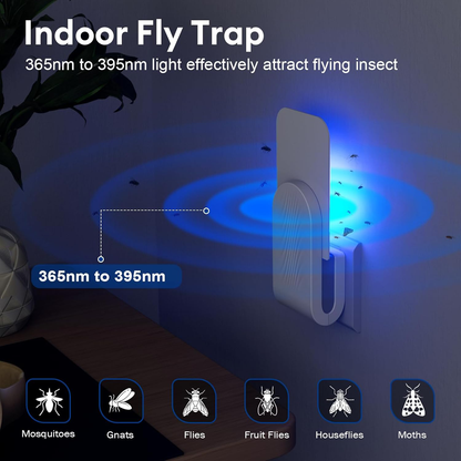 Belro indoor fly trap electronic device with grid design for pest control, black plastic exterior, compact and lightweight.