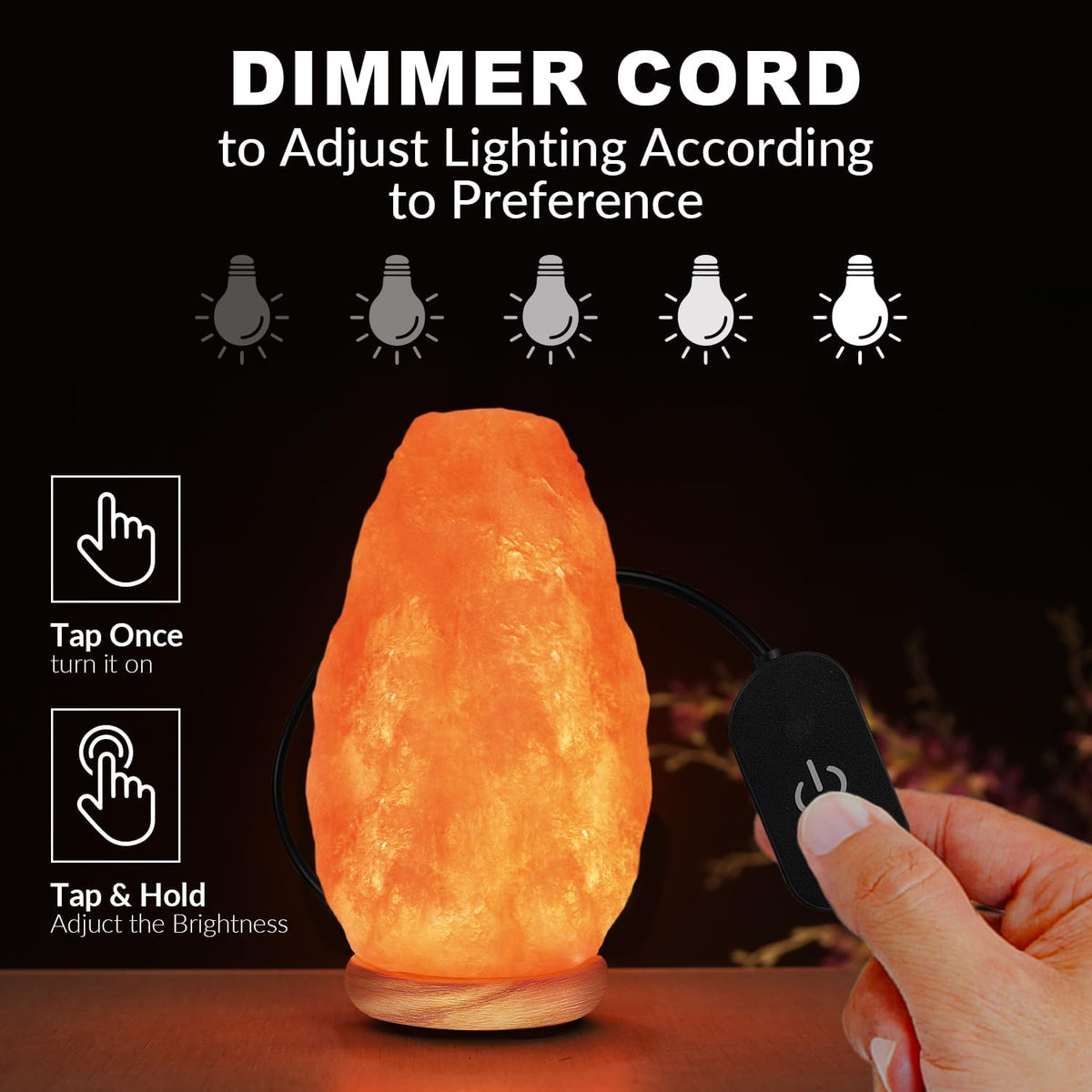 Belro Himalayan Salt Lamp in a natural, glowing orange hue, designed for health and beauty ambiance.