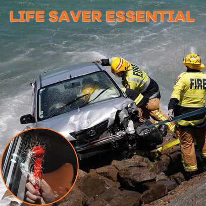 Belro car safety hammer set with emergency window breaker and seat belt cutter, designed for vehicle escape and safety.