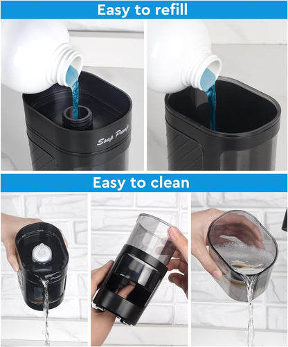 Belro kitchen dish soap dispenser with clear pump and sleek design, ideal for organizing and dispensing dishwashing liquid.