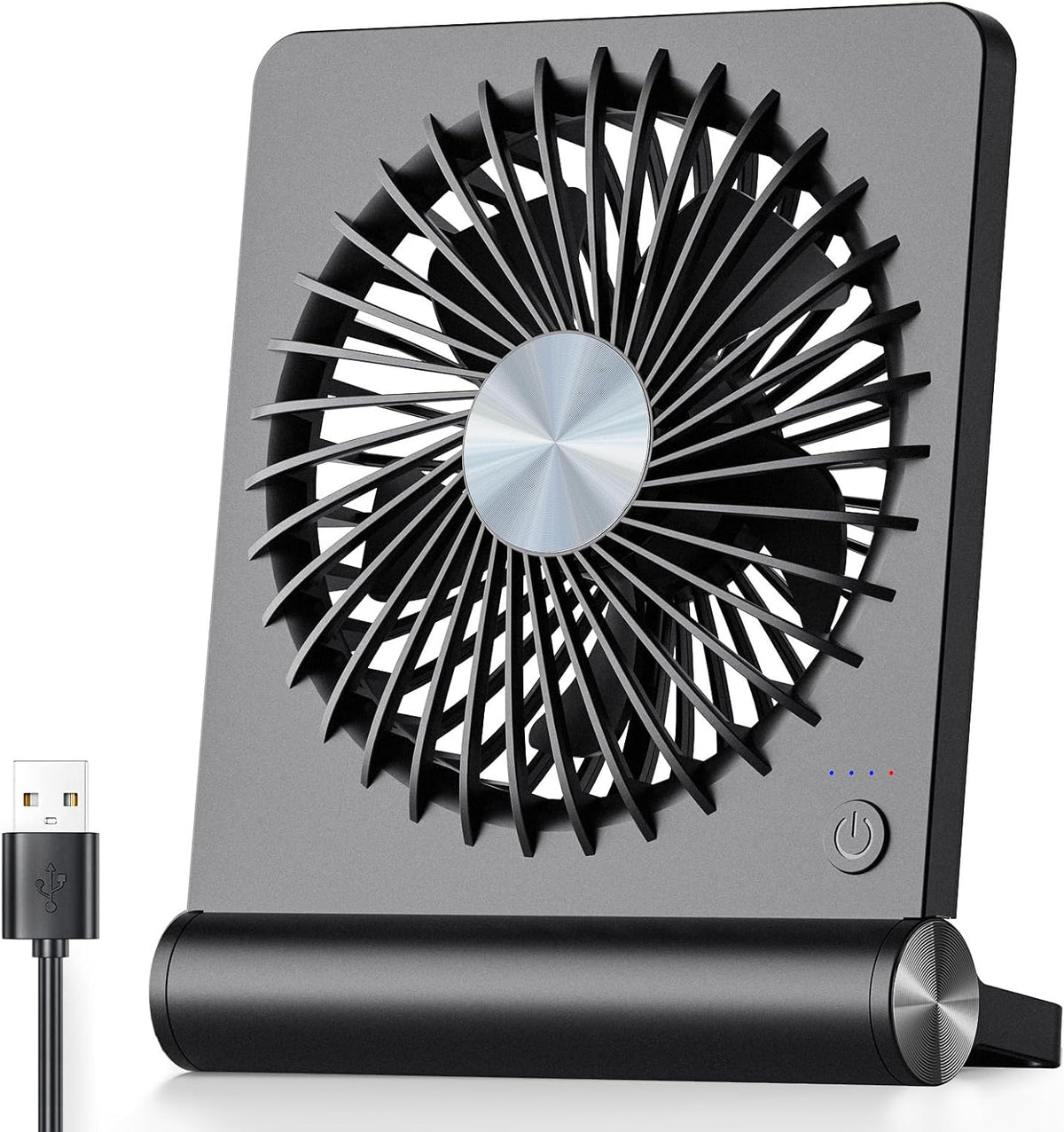 Belro ultra-quiet small desk fan with adjustable blades and compact design, ideal for home office or workspace.