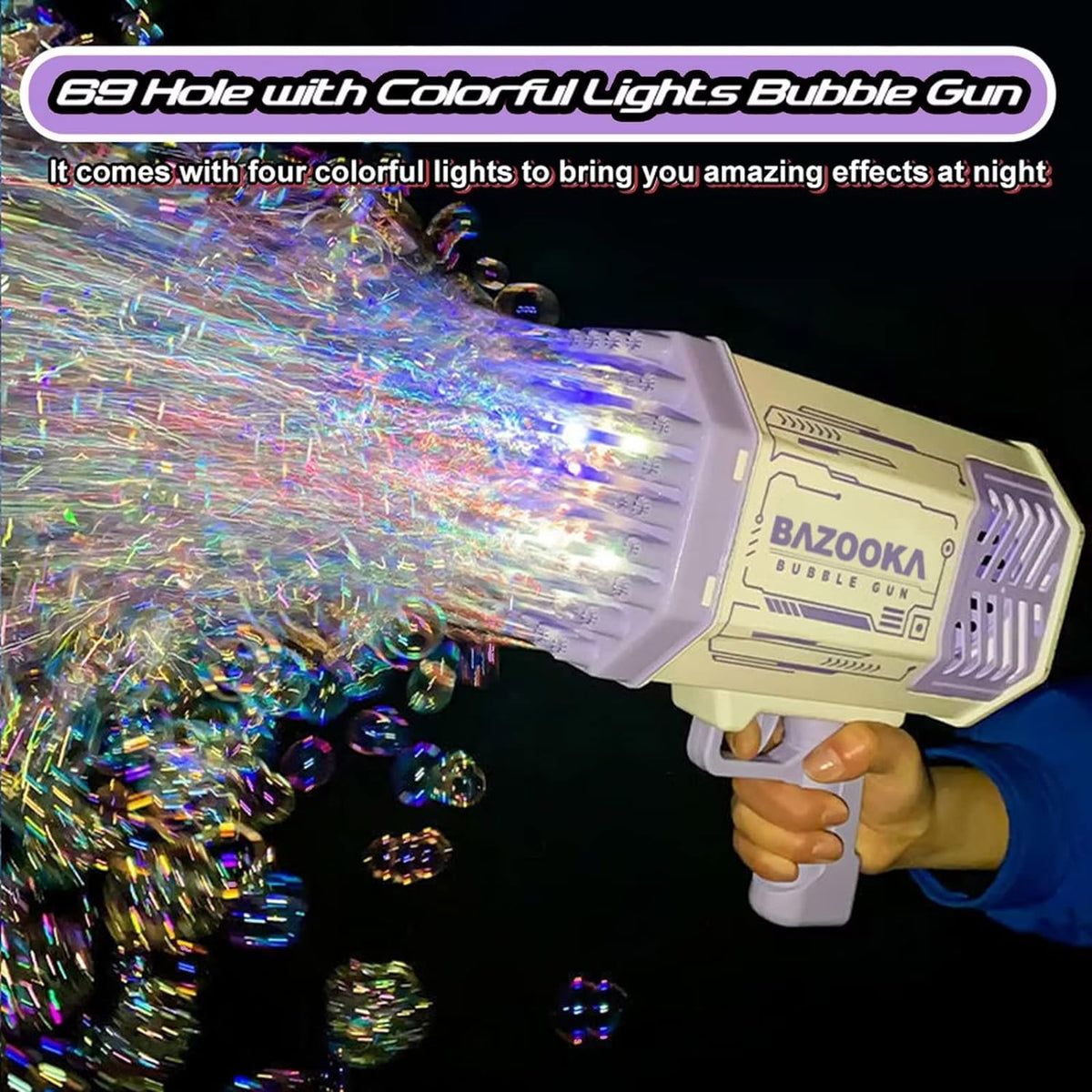 Belro Bubble Gun Blaster toy with colorful design, outdoor toy for kids, perfect for outdoor fun and bubble play.