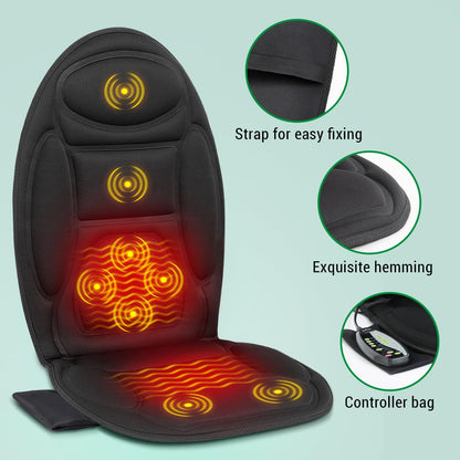 Belro massage cushion pad with heat for chairs and car seats, featuring electronic personal care massager for relaxation.