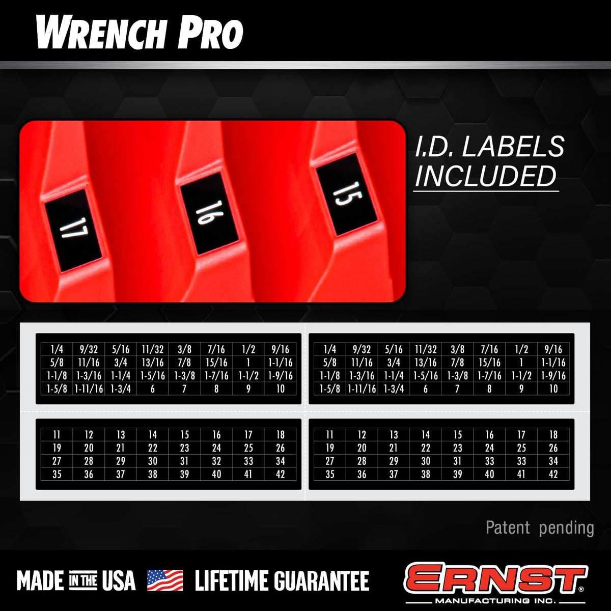 Belro wrench holder organizer for home and garden storage, featuring multiple slots for tools and a sturdy design.